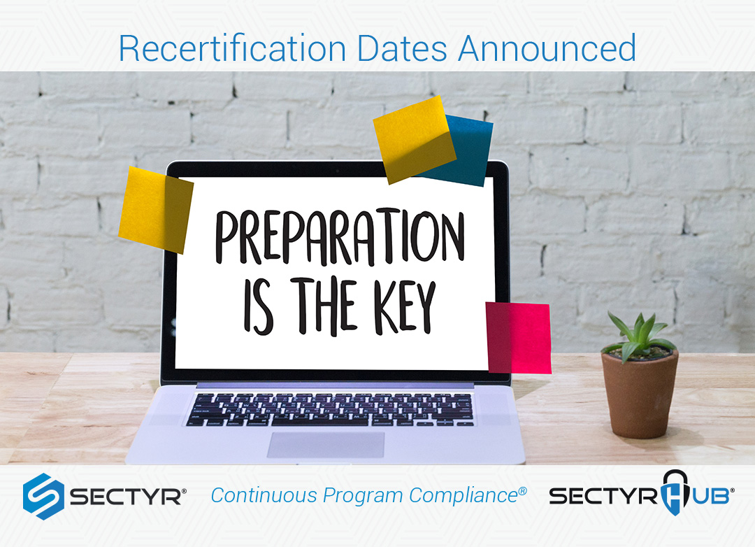 sectyr's tweet photo. 340B recertification is slated to begin on August 24th. Are you ready? Make your recertification a breeze by maintaining constant readiness with documentation at your fingertips. Learn how Sectyr® can help your organization create a state of Continuous Program Compliance® https://t.co/v3eddigEz3