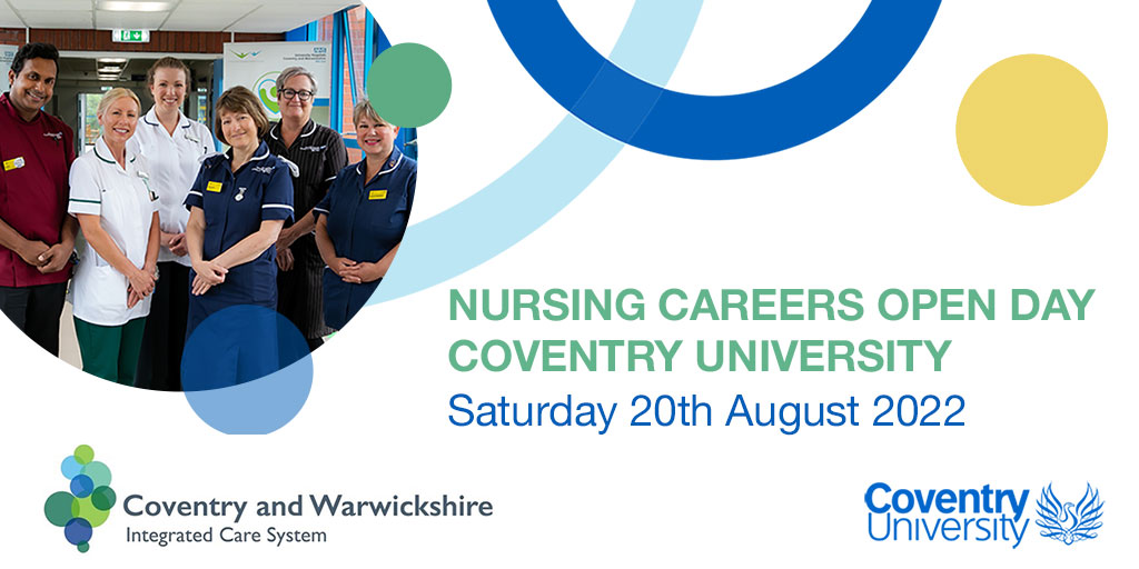 UHCW NHS Trust (@nhsuhcw) on Twitter photo Save the date! – Come & find out how you can start your journey to becoming a nurse <a href="/covcampus/">Coventry University</a> open day on Saturday 20th August 10am-3pm. Book your place here: tinyurl.com/w8vjt46t #nurses #studentnurse #Clearing2022 Save the date! – Come & find out how you can start your journey to becoming a nurse <a href="/covcampus/">Coventry University</a> open day on Saturday 20th August 10am-3pm. Book your place here: tinyurl.com/w8vjt46t #nurses #studentnurse #Clearing2022