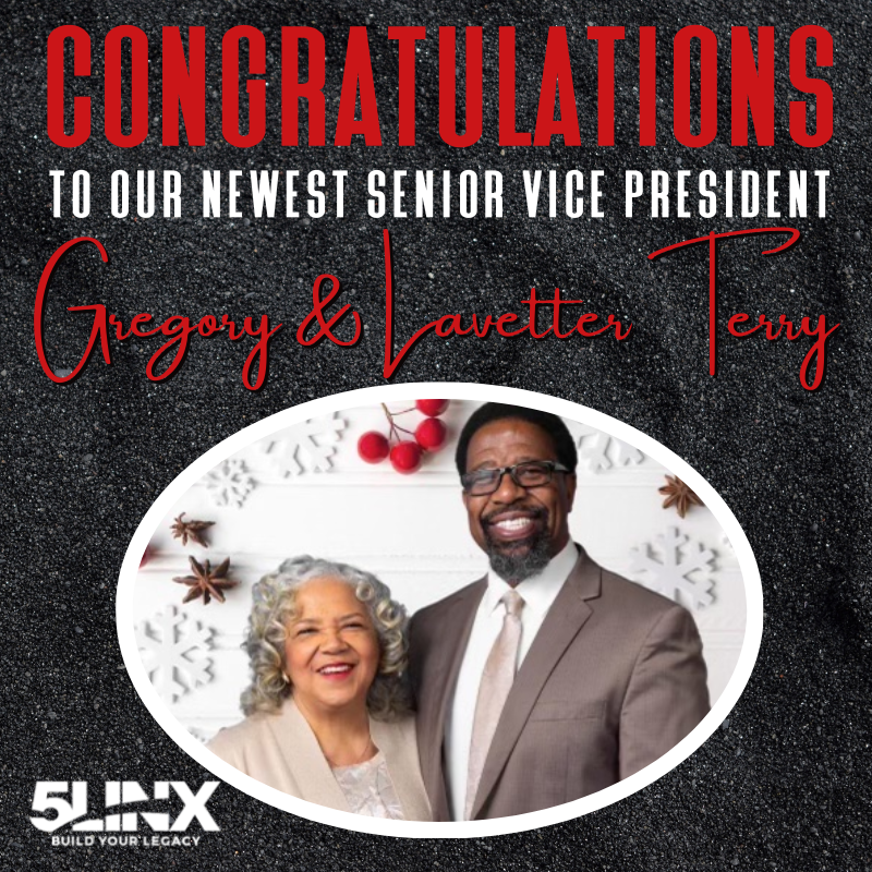 myepiccompany's tweet photo. 5LINX, join us in congratulating our newest Senior Vice Presidents, Gregory & Lavetter Terry from IL! Keep growing your business and building your legacy. We are 5LINX! #5LINX #BuildYourLegacy https://t.co/P6LZDPFAWk