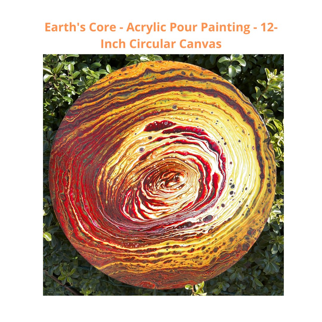 SsentamuDr's tweet photo. Earth's Core - original abstract artwork. I used acrylic paints titanium white, red and yellow to create this amazing painting. This painting reminds me of our mind which like the earth's core has several layers: a crust, a mantle and a boiling core. https://t.co/4COT5E7p0e
