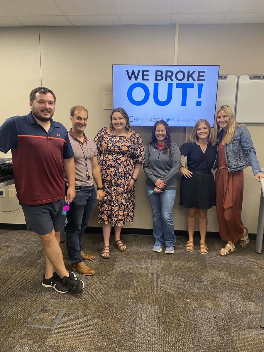 My group of new staff rocked breakout EDU!  #raiderstrong