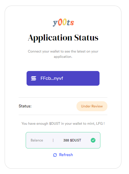 elephantom17's tweet photo. W0n the trading c0mpetition fr0m @predictooors was able t0 get m0re $DUST s0 i can get int0 @y00tsNFT n0w i just need t0 get lucky en0ugh t0 be picked! @DeGodsNFT mind helping share this around i really w0uld l0ve t0 r0ck a y00ts pfp f0rever. #y00tish #bobonos #pleaseletmein https://t.co/Fs3WVF4UGS