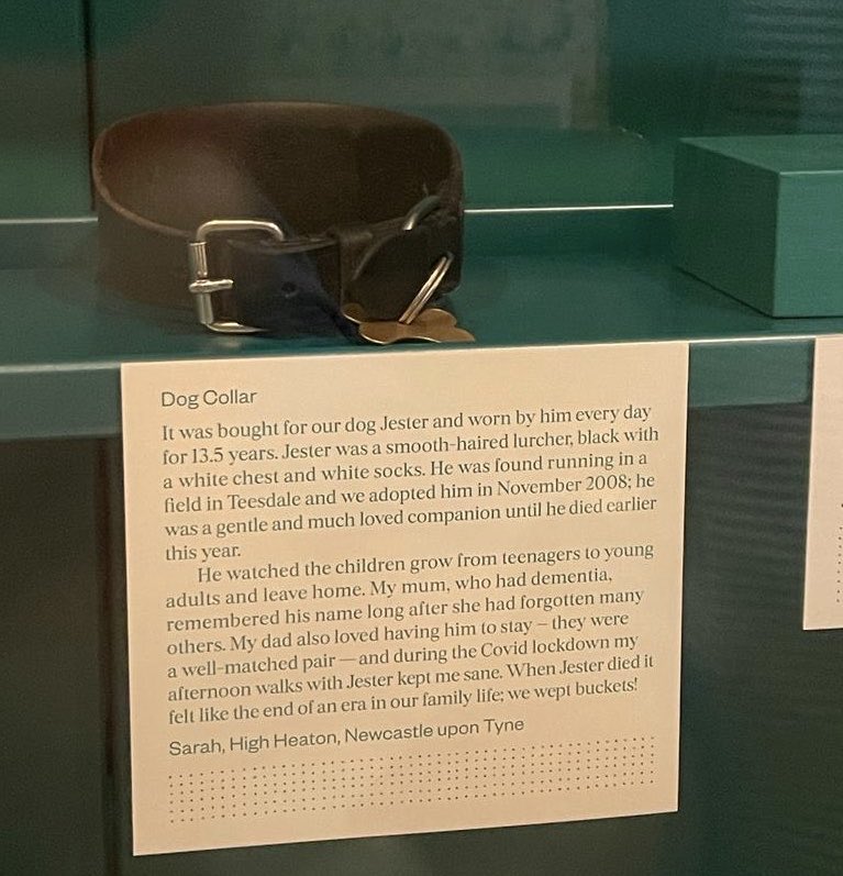 These are our treasures ⁦⁦⁦<a href="/LaingArtGallery/">Laing Art Gallery</a>⁩ ‘til 11th February “At times funny,at times poignant, and always deeply moving, the objects and their associated stories form an unconventional museum display revealing local hidden histories.” Jester’s collar in the museum