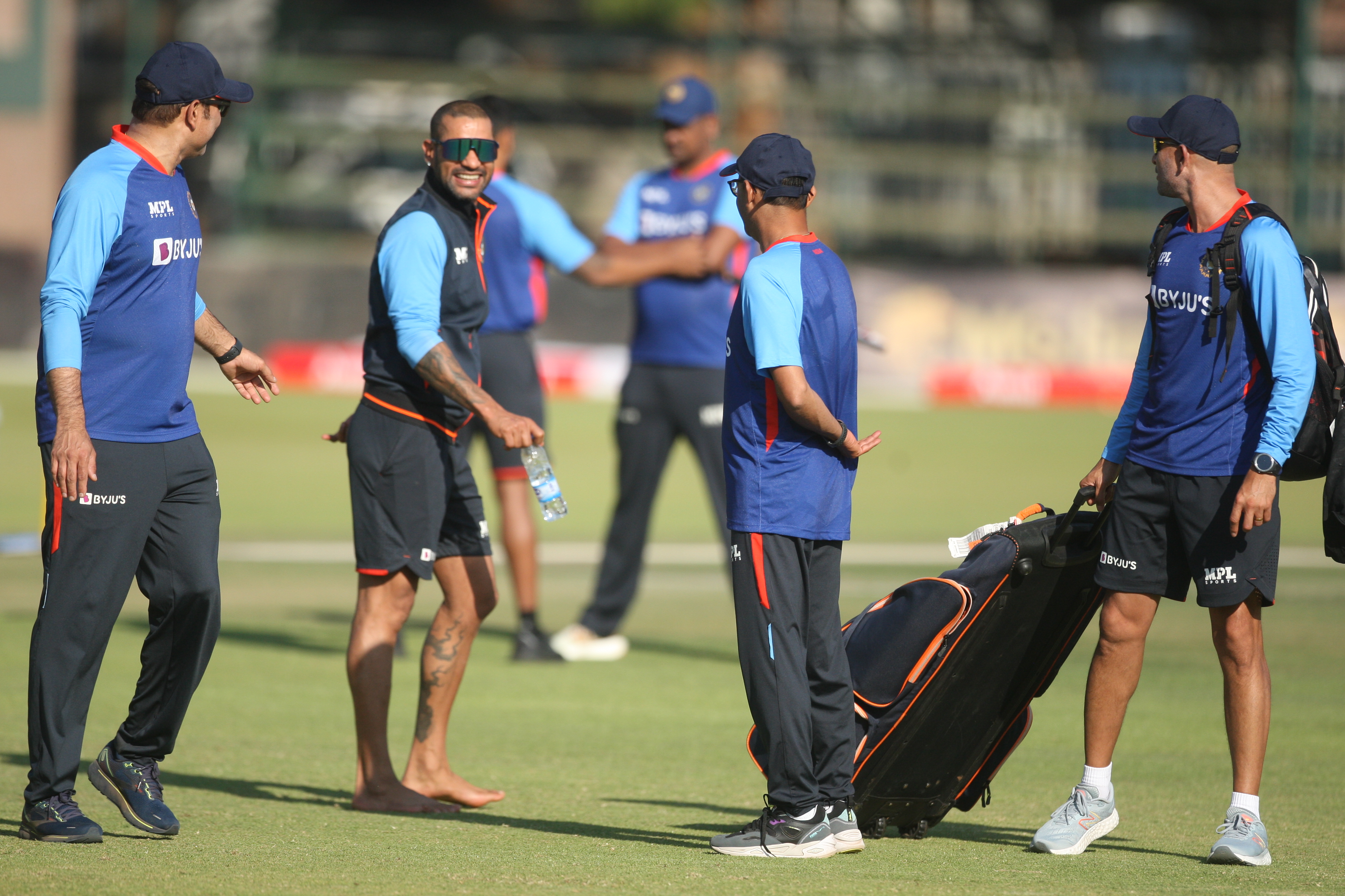 IND vs ZIM LIVE: Team India ALL Smiles ahead of 1st ODI, Rahul Tripathi Takes Look at PITCH ahead of ODI debut - Check Pics