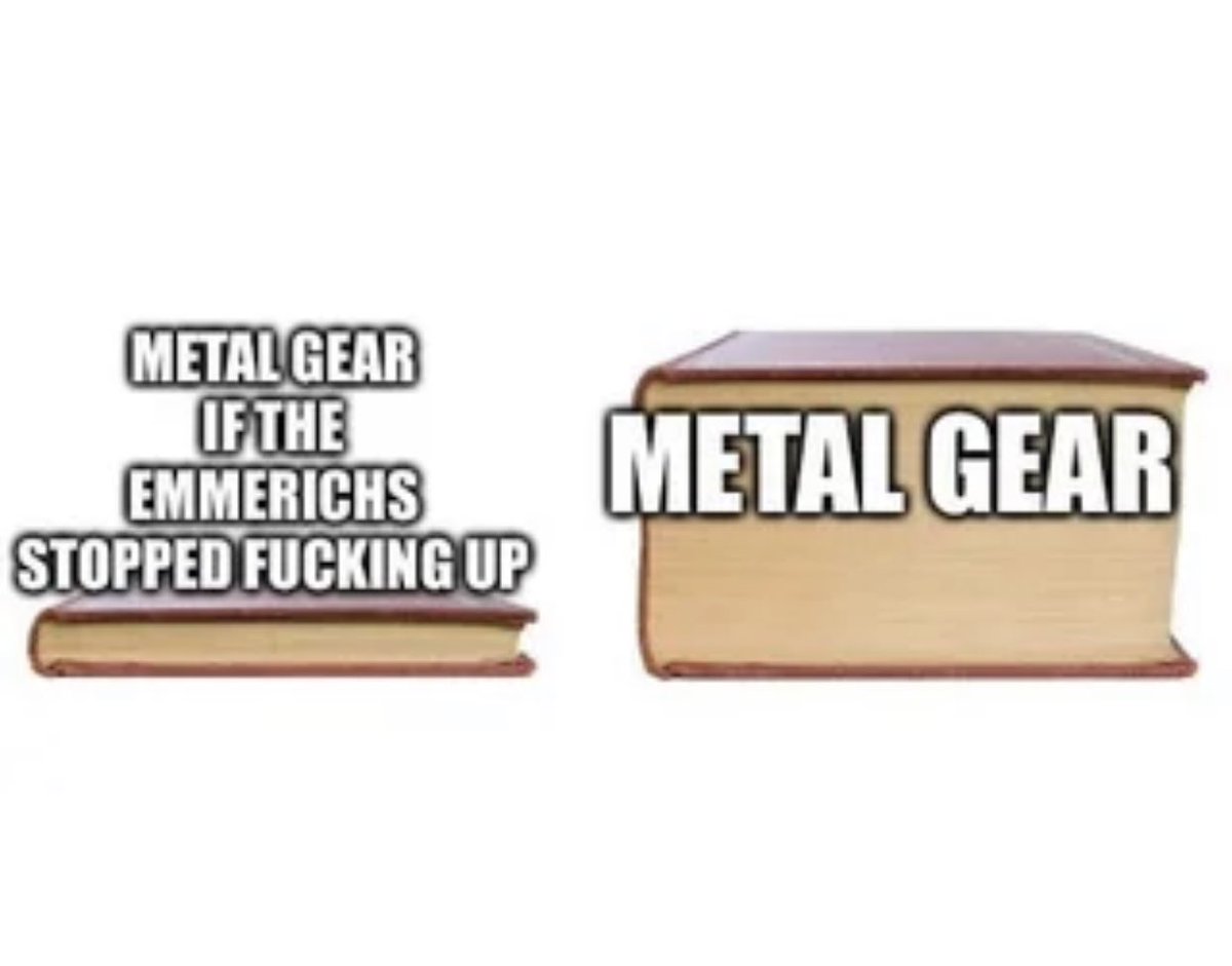 Yeah , the series would’ve been over quite quickly without Emmerichs lol #MetalGearSolid