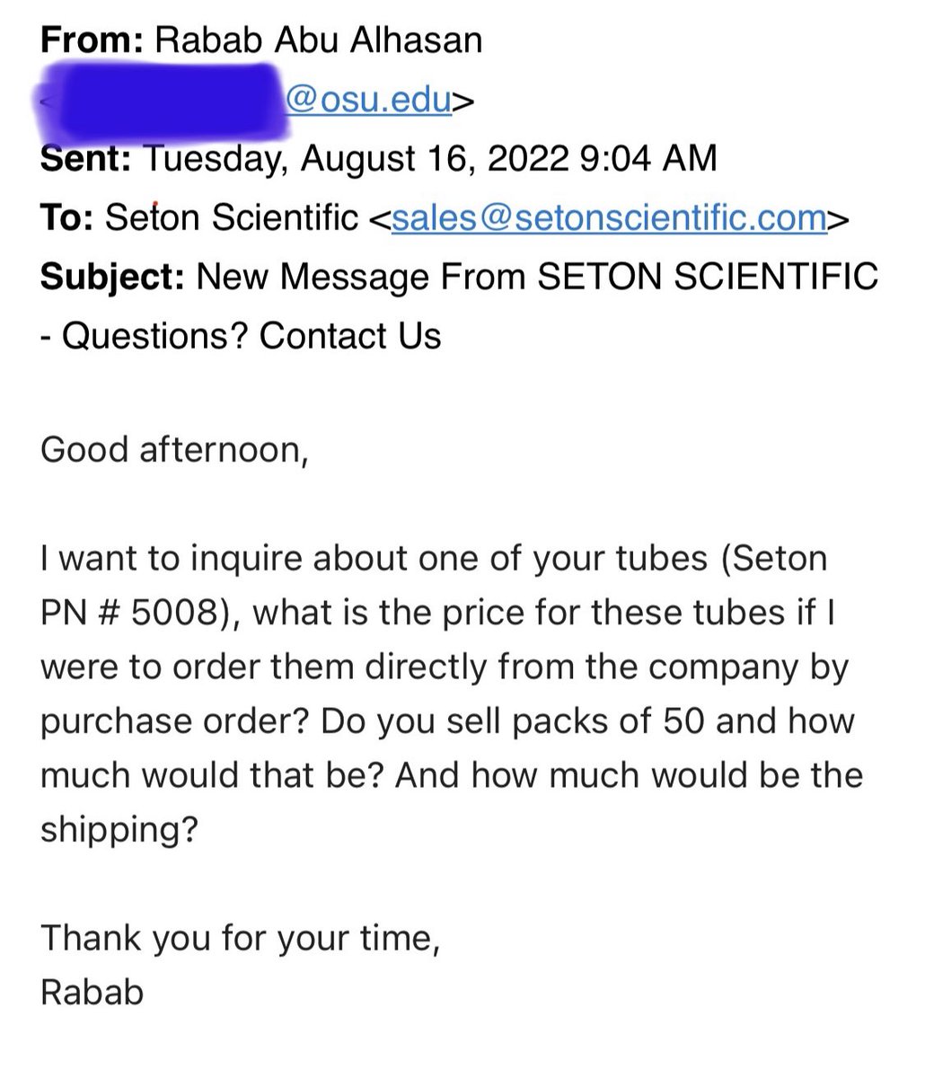 rab_Abualhasan's tweet image. I’m so confused. First, I ask a genuine question about their product. Then, I get trolled. I troll them back. And now they are mean to me? @ Seton Scientific