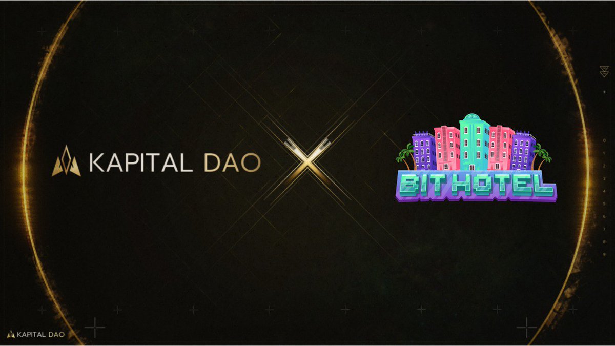 playbithotel's tweet photo. 📣 Bit Hotel x @KapitalDAO 

Bit Hotel is super excited to announce a partnership with Kapital Dao, a guild and technology enhanced eco-system that let’s games rent out NFTs and brings scholars and users to Gamefi games.🎮

More details on the full integration of their tech soon! https://t.co/j0odFbByyq
