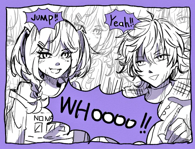 Yeah!!!!!!!!!
Passion english &amp; japanese!!!!! Foooooooooo!!!!!!
#にじさんじラジオ体操部 
#絵スコート #Artsuki 