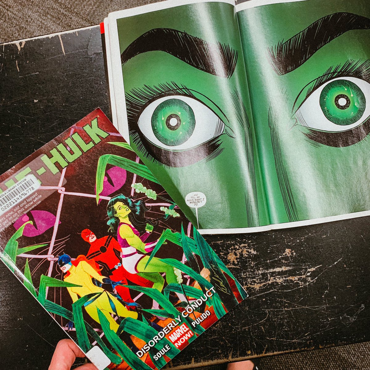 OsceolaLibrary's tweet photo. Whoβs ready for #SheHulk to come out tomorrow?! We have a couple copies of the graphic novels if you want to spruce up on her origin story.
#osceolalibrary #marvel https://t.co/Q4bXajAwrw