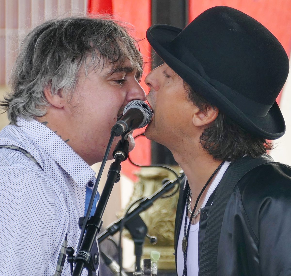 The Libertines at the Oval Bandstand Cliftonville today was a huge success. #libertines #welldone #petedoherty #carlbarat