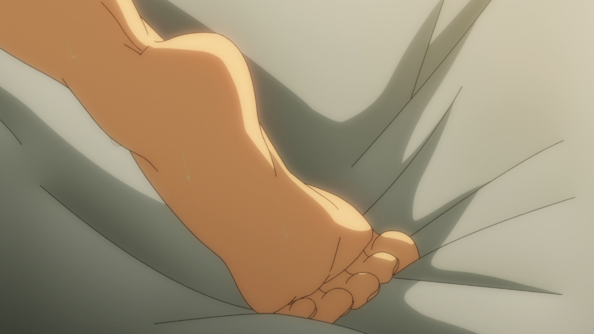 SerasKF on X: #anifeets Feet shots from today's episodes. 1-2) Isekai  Meikyuu Harem E07. At least Roxanne didn't wear the socks in bed. 3)  Tsurekano E07. 4) Isekai Ojisan E05.  /