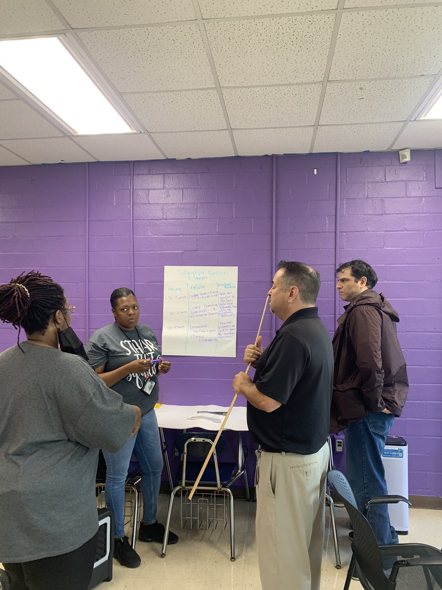 YaLingLin7's tweet photo. Internalizing a math lesson with the math team at @KeyMS_Cougars @HISD_SecMath @HISD_Curric @HISD_Morgan @CMwapea https://t.co/FzZdphWu0y