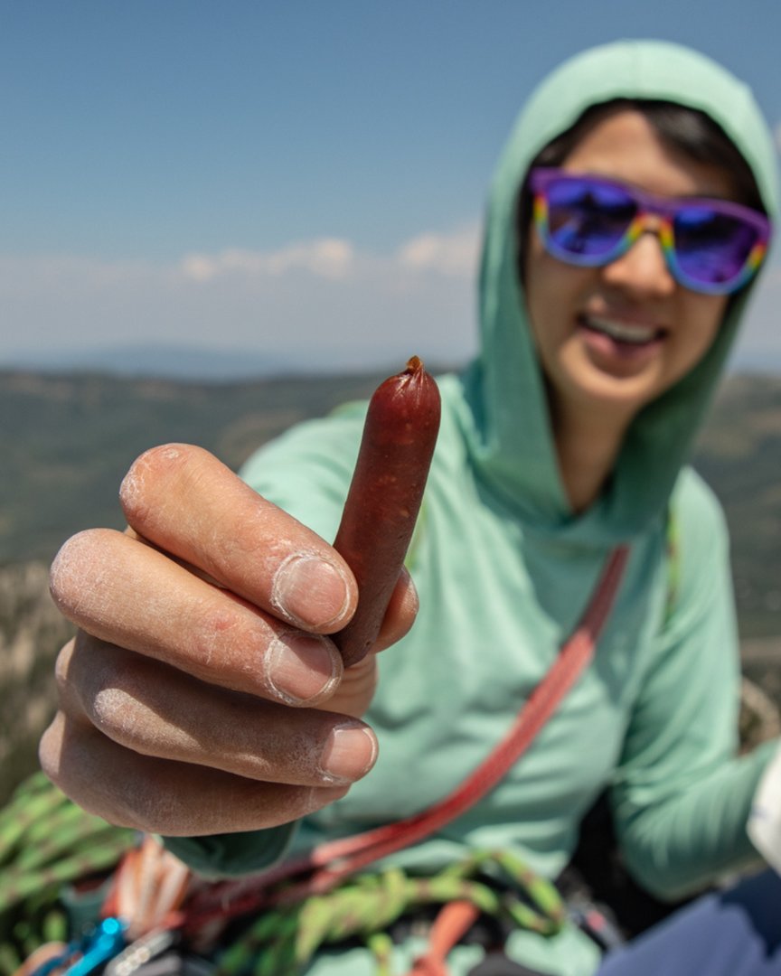 PatagoniaProv's tweet photo. Our delicious, nutritious Buffalo Links are like energy gels except they're savory, meaty, a little spicy, and, you know, actually food. Where are you takin' em?
https://t.co/kfJGz86qck
#buffalolinks #patagoniaprovisions #summersnacks https://t.co/w1T0WDZGcC