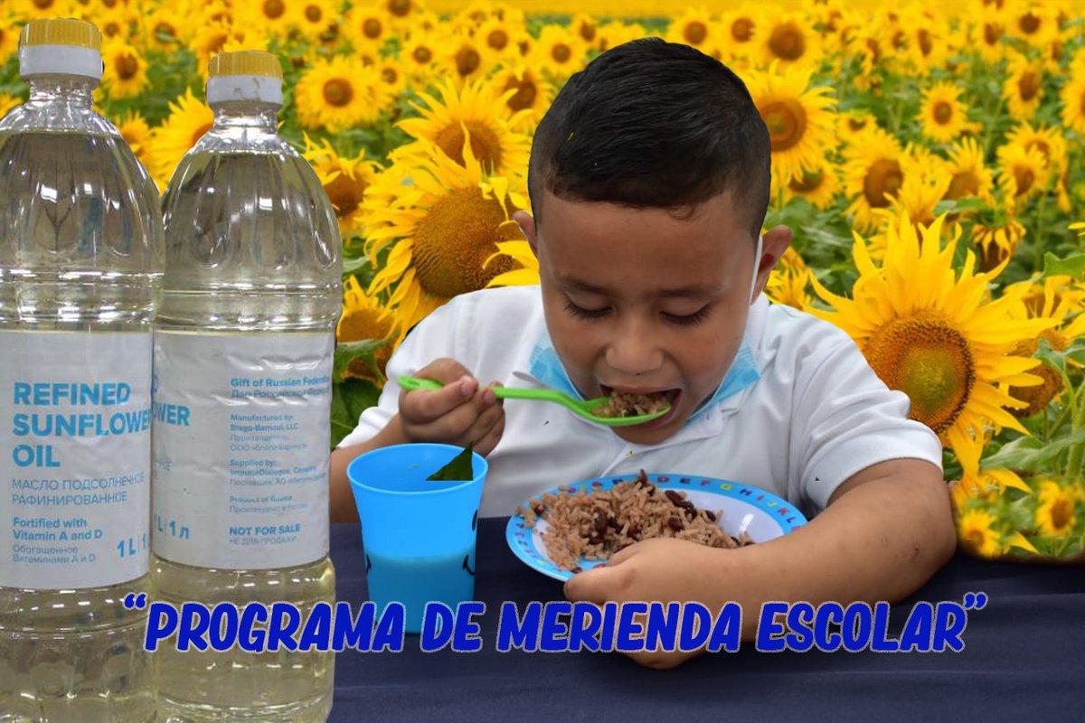 WillNavarro12's tweet photo. Continúa la solidaridad del pueblo ruso con Nic. Nos donaron 196 toneladas de aceite de girasol, valorada en más de un millón de dólares, destinado para apoyar el Programa de Merienda Escolar del país y con ello la seguridad alimentaria y nutricional de la niñez nicaragüense. https://t.co/2RCefyexyI