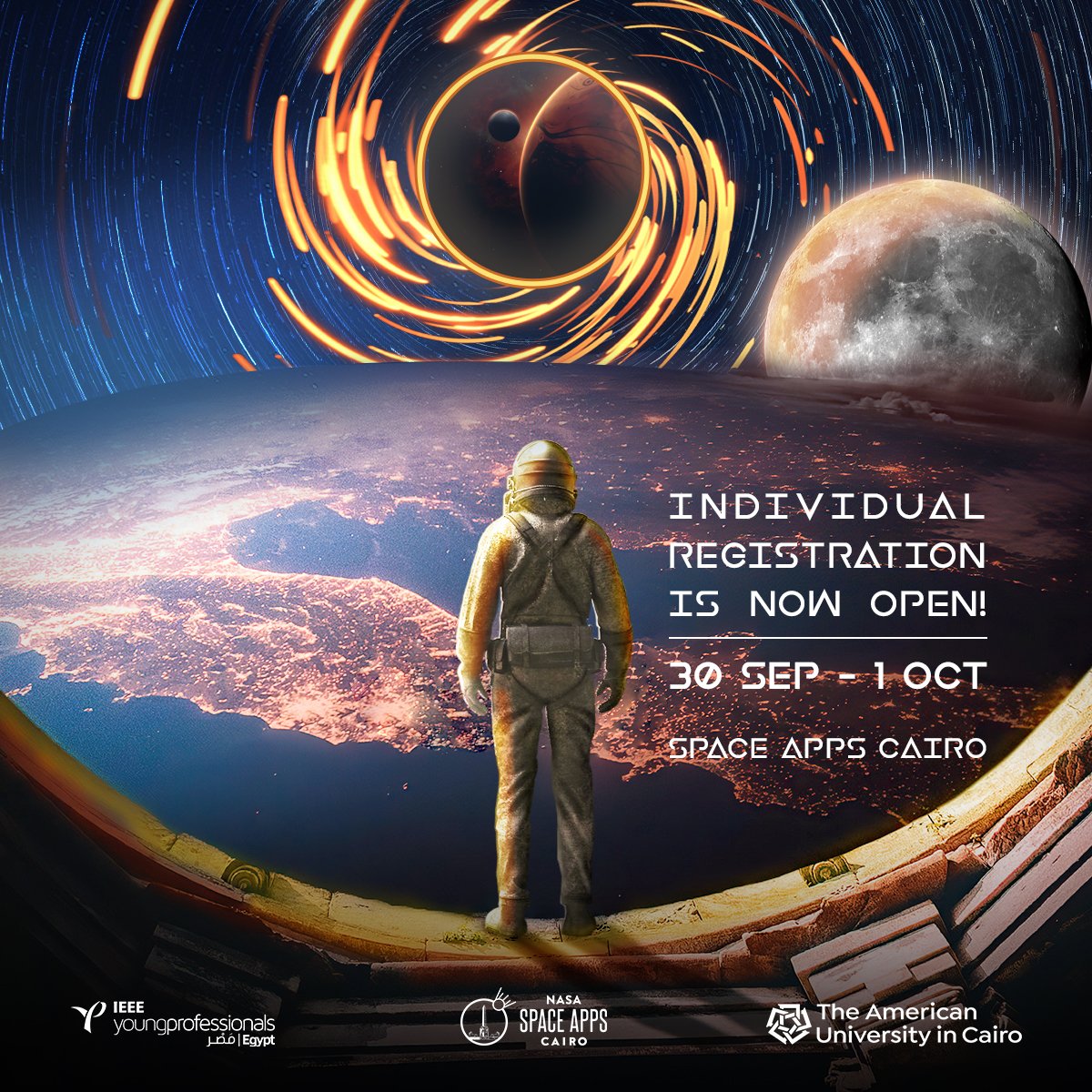 SpaceAppsCairo's tweet photo. Far away in the space after recognizing the strange phenomenon, We found gates to other dimensions!!
Individual registration is now open, For steps: Follow This Link: https://t.co/d7kzMztICY
#SpaceApps
#SpaceAppsCairo
#MultiverseCipher
#SpaceAppsCairo2022 https://t.co/euo6YAi6ia