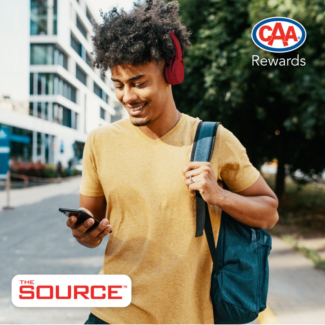 Take the latest tech back to school with you. Rack up the savings on headphones, laptops, tablets, and more plus CAA Members save 20% when they shop The Source in-store and online. bit.ly/3Arkb2o