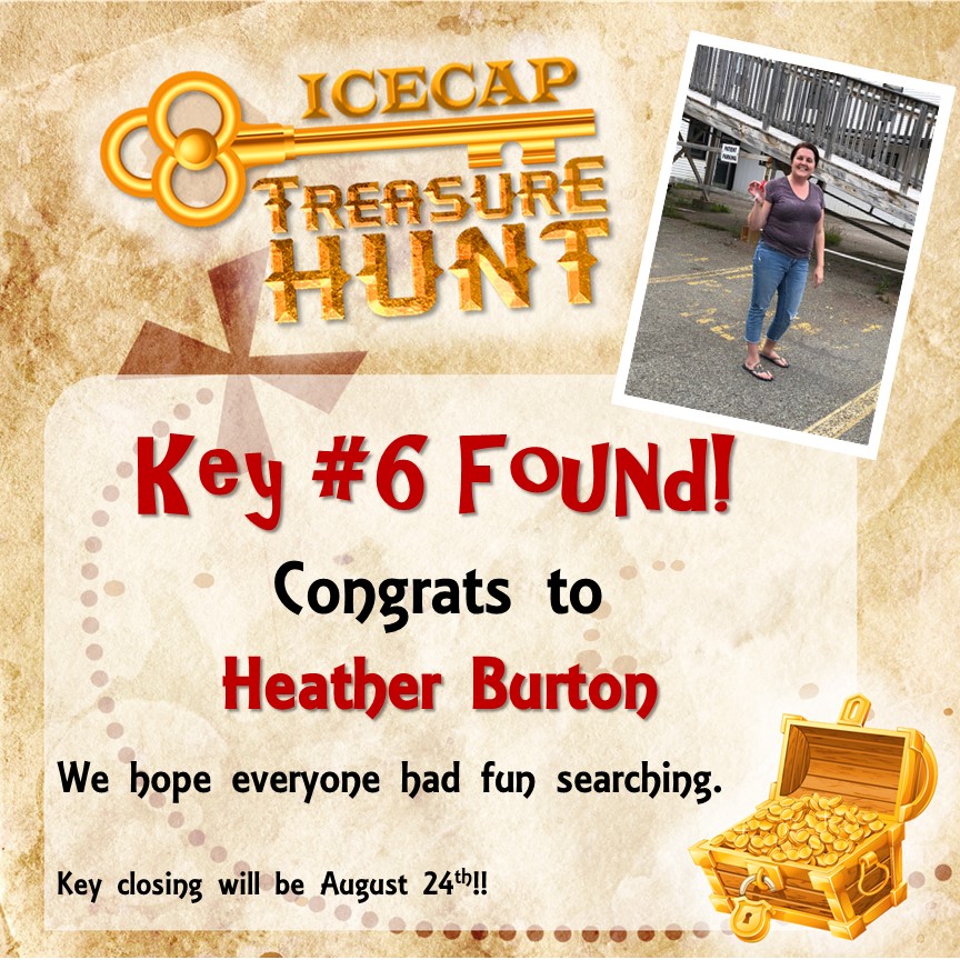 ICECAPCentre's tweet photo. Key #6 found!! Key chest opening will be held at next weeks movie night, August 24th! https://t.co/MzlwhNRxMT