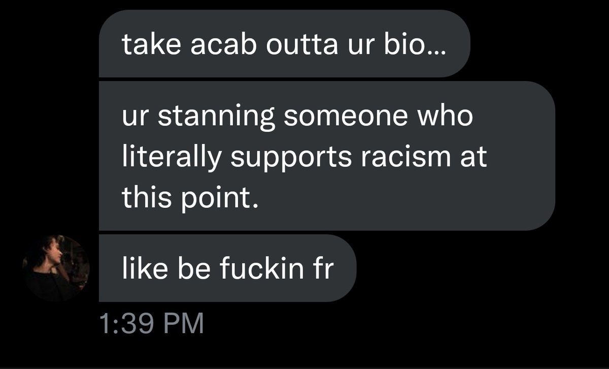 last__lane's tweet image. oh they're maaaad. listen, no one is forcing you all to lie about a woman constantly, that's cop behavior

still waiting on that proof grace supporting racism. and no, mildly clapping back at an insult isn't racism