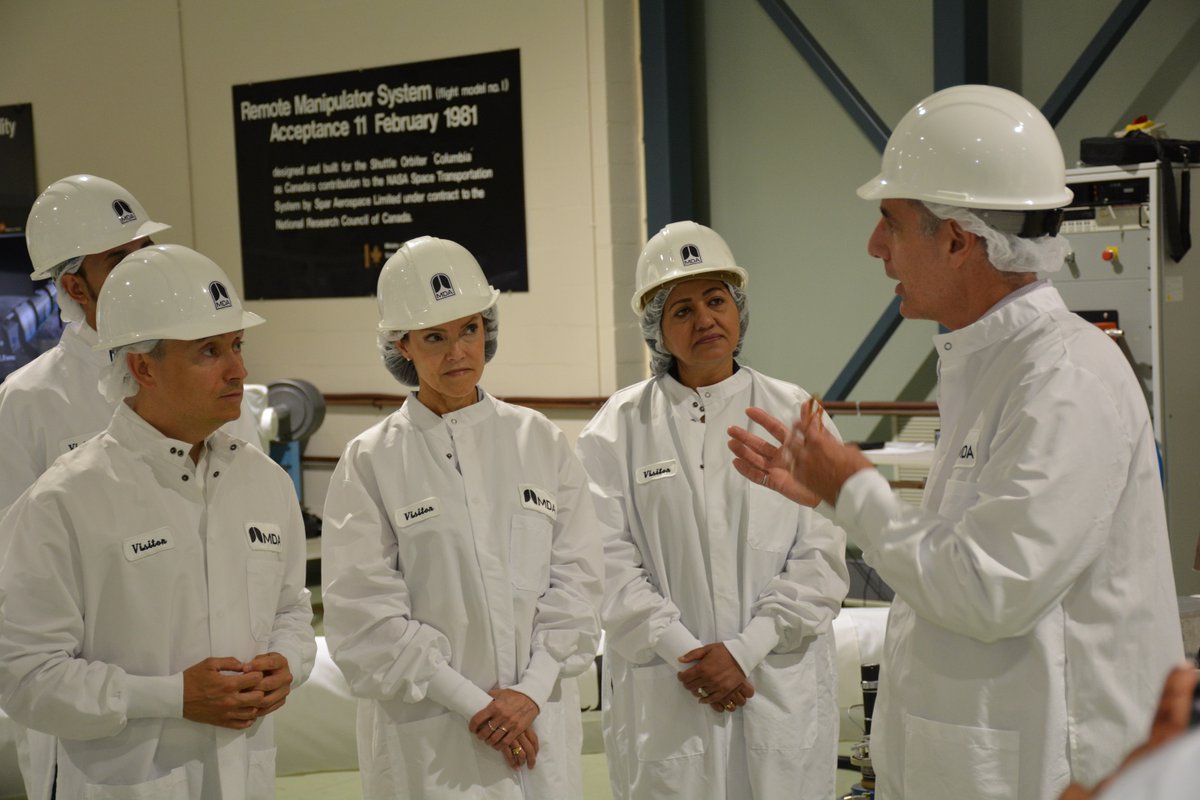 It was a pleasure to welcome @FP_Champagne, @lisacampbellasc, @KamalKheraLib, @SoniaLiberal & @MSidhuLiberal to MDA's HQ in Brampton for a tour this afternoon! A great opportunity to meet our team and learn about our work including the next generation #Canadarm3.