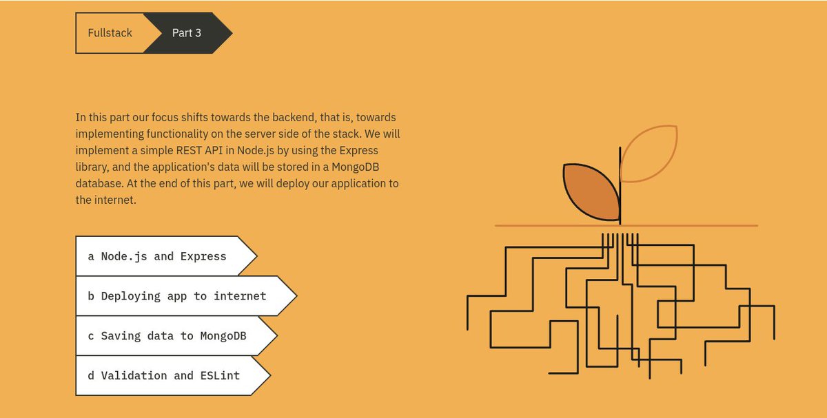coder_utkarsh's tweet image. Finally completed the Part-3 of Full Stack Open course. ✌️
This part was focused on the backend side of web dev.
Took me more than 2 months as I was busy with my semester exams. 📚
Here are the things I learned about in this part:
#FullStackOpen #WebDev