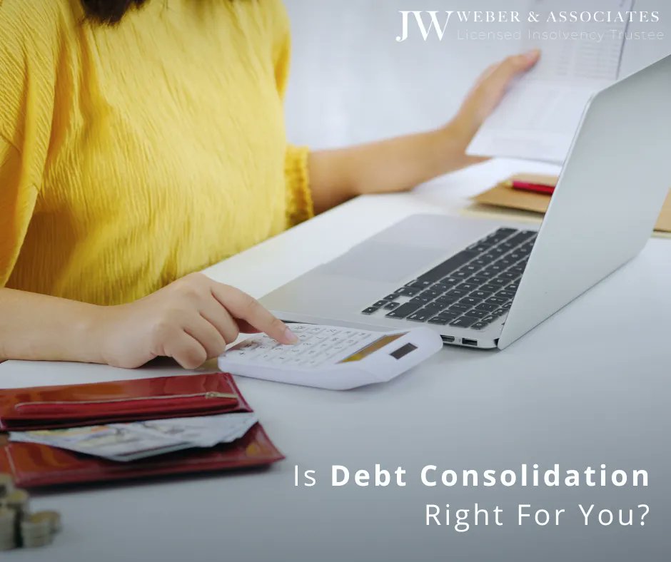 jw_associates's tweet photo. For some Albertans facing mounting debt, the prospect of a consolidation loan may be a solution. But is it the right solution for you? Before deciding whether to consolidate your debt, there are a few things you should consider.

Learn more here: https://t.co/0I56yMWkJl https://t.co/vym9tONm6n