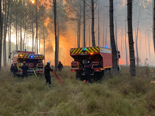 SDIS57's tweet photo. #RenfortsFDF🔥
Retour ce soir de nos 16 sapeurs-pompiers mosellans partis vendredi dernier en renfort sur les feux de forêt #Gironde.
Ils ont été  accueillis par le col Jérôme Boulanger, directeur département adjoint : 'Vous faîtes la fierté du SDIS 57'.

Photos SDIS57 DR https://t.co/FY77FlTEIc