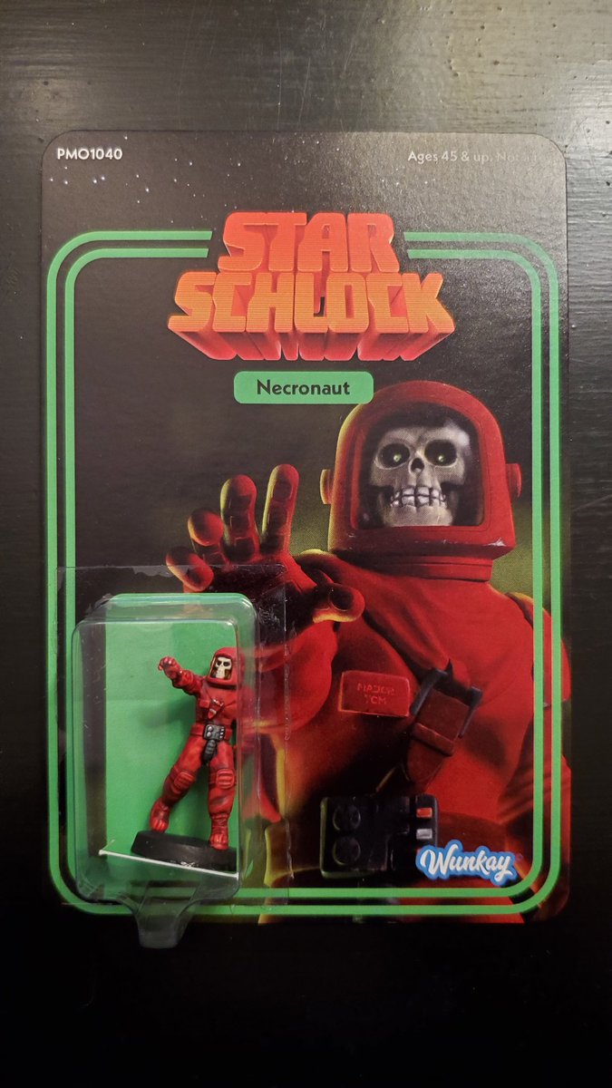 Exonauts's tweet photo. My Star Schlock KS minis arrived! It'll be a while before I get them together, but here's the necronaut and some swag that came with it. Thanks @StarSchlock! @Kickstarter https://t.co/oWlp5d5FRW