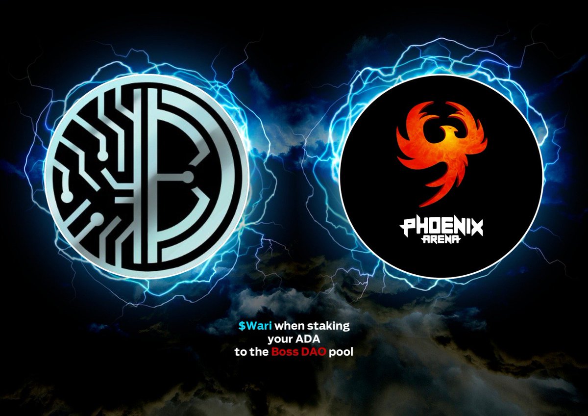 DAO_StakePool's tweet photo. 🔥First Stake Pool collab for DAO!

@ArenaPhoenix x @TheBossDAO, in celebration of their collab Phoenix Arena will be distributing some of their tokens through our pool! Stake your $ADA with us and get $Wari tokens on top of ADA rewards!

#Cardano #SPO #Crypto #ProofofStake https://t.co/3h6WFrUXMC