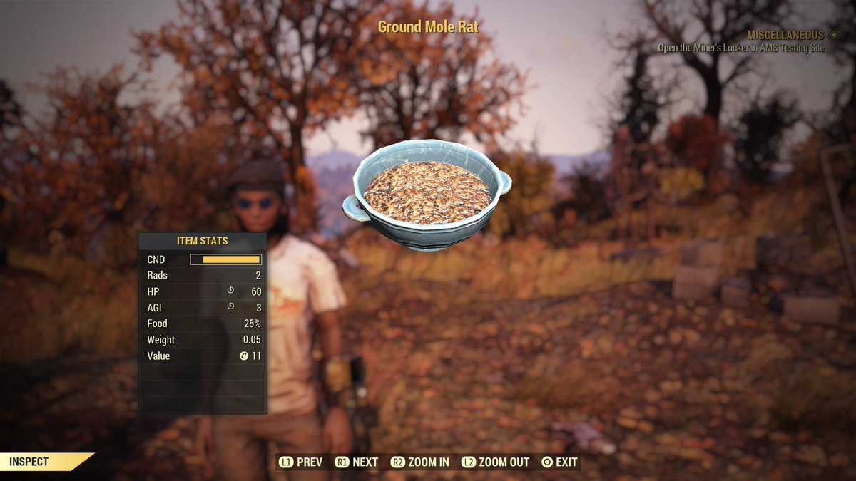 PorqueQuince's tweet photo. I'm literally smelling ground beef in my home as I make Ground Mole Rat in the game.
#PS5Share
#Fallout76
#MeatWeek
#TestYourMetal https://t.co/uyBs4Yvgfd