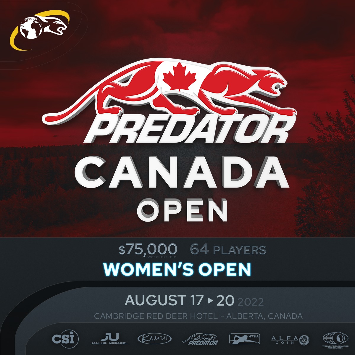 TheSelectTV's tweet photo. August 17th through August 20th stream the Woman's Predator Canada Open LIVE on Billiard TV for FREE with #SelectTV π± https://t.co/kjm7ghPqBw