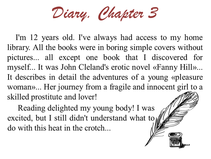 My first man who told me about pleasure! #eroticbook #FannyHill #JohnCleland #diary  #nymphomaniac https://t<a href="/tag/eroticbook"class="tags">#eroticbook</a><a href="/tag/diary"class="tags"><span>#diary</span></a><a href="/tag/nymphomaniac"class="tags"><span>#nymphomaniac</span></a><a href="/tag/fannyhill"class="tags"><span>#fannyhill</span></a><a href="/tag/johncleland"class="tags"><span>#johncleland</span></a>