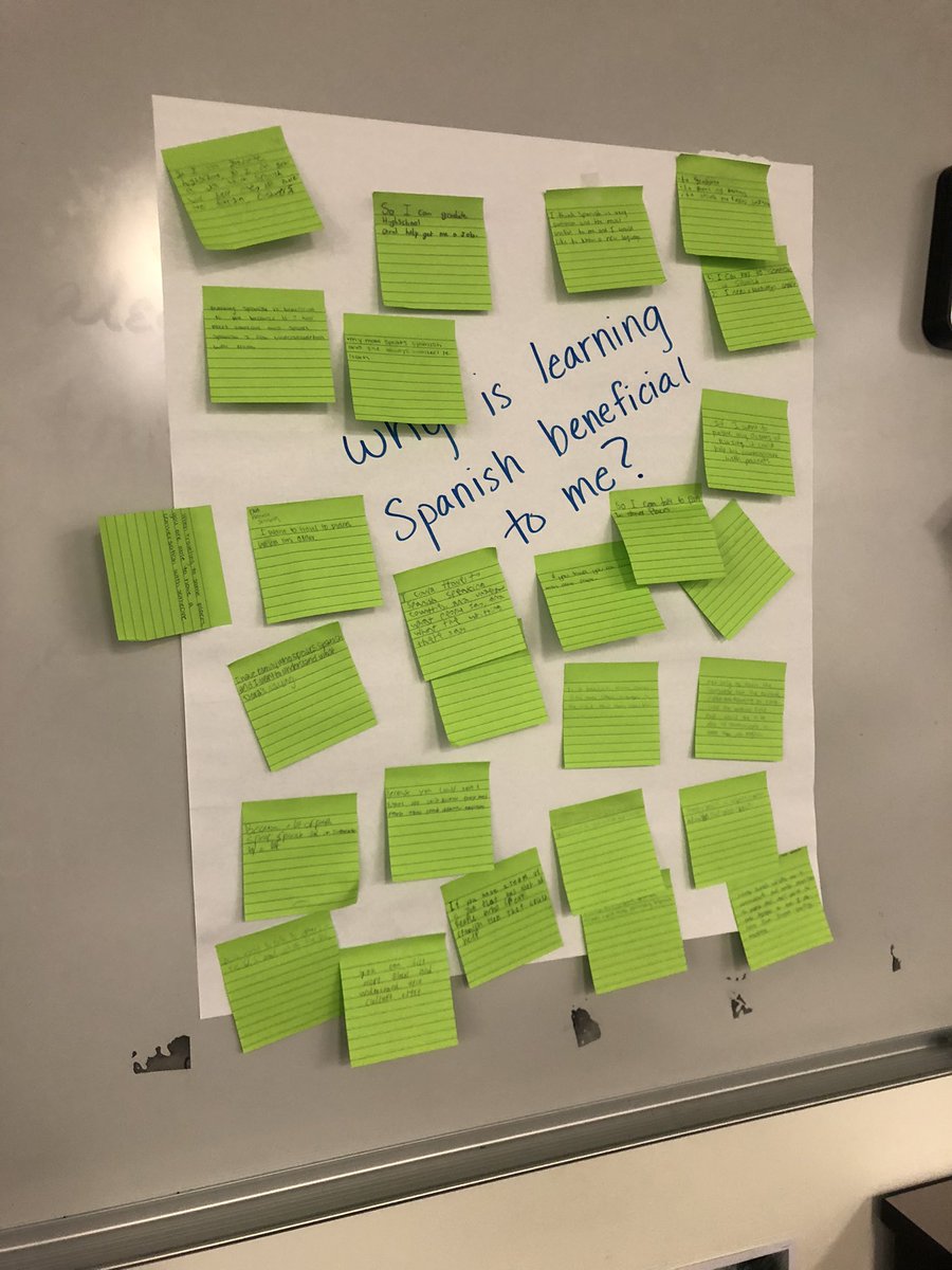 Today we talked about our motivation and our why. Gives purpose to the language and not the grade earned for the class.
