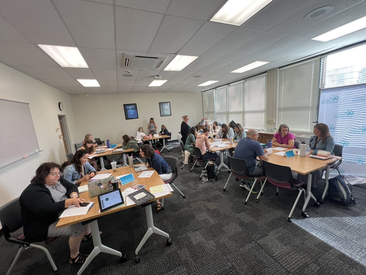 What a fantastic way to start the new school year…being in a roomful of new Model Classroom Teachers, PCL Coaches &amp; Principals and hearing the excited &amp; productive buzz around how each team plans to learn &amp; grow to best help st’s soar this year. So exciting! #sdwlit #PCL #CLM