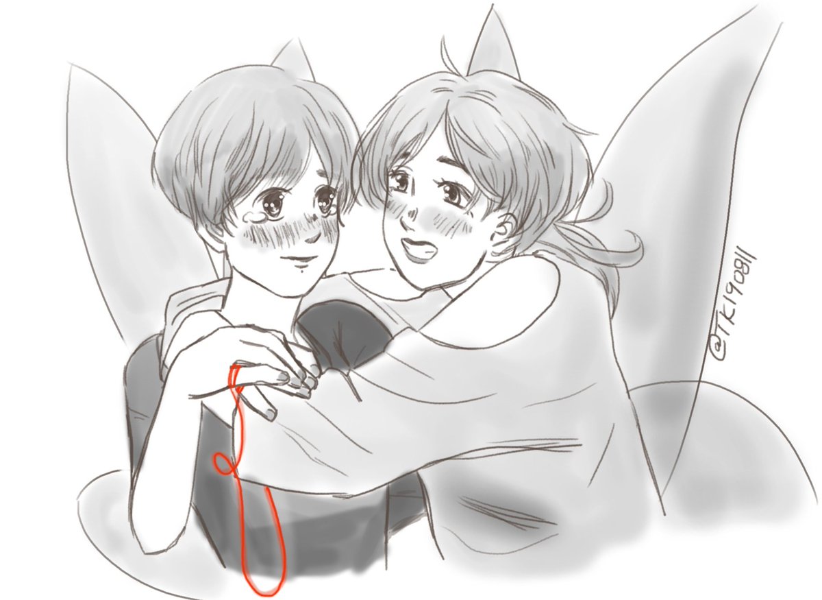 TK190811's tweet photo. 🌷 Fem Taekook au, where both of them are fairies from a very traditional forest, they can only marry their fated love, Koo was worried of her 18th birthday, but Tae was sure of their bond 
Turns out, she was right! https://t.co/xp9xHf8dxe