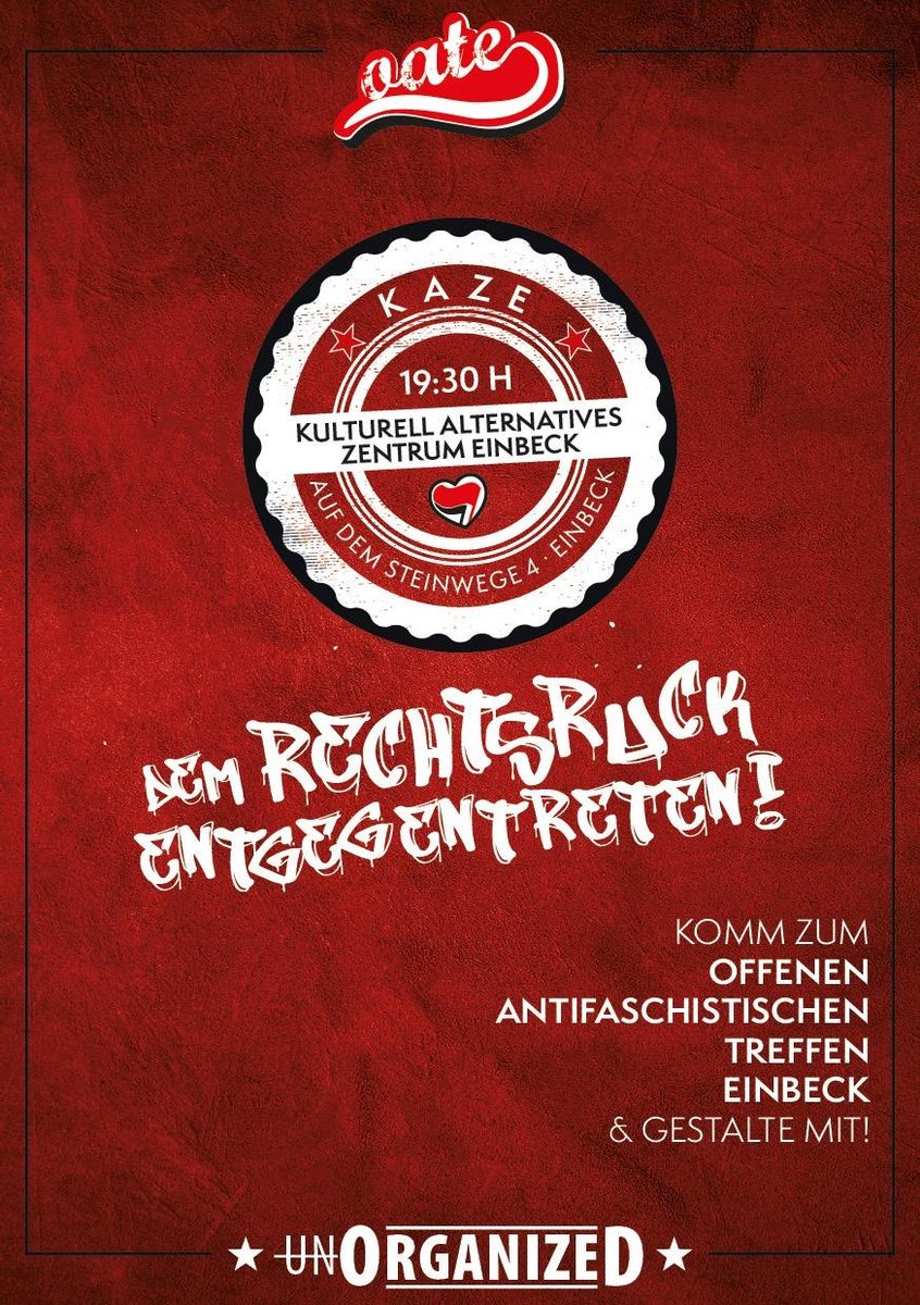 Trotz #Sommerloch - Wir sind wieder #active! 
Es war ruhig ums #OATE, doch wir sind wieder am Start&amp;haben eine Menge vor. Kommt vorbei und plant mit!

Wann? Am 20.08.2022 um 19:30h
Wo? Im #KAZE 

#GetOrganized!
Erzählt es euren #Friends&amp;kommt vorbei! Wir freuen uns auf euch ✌️