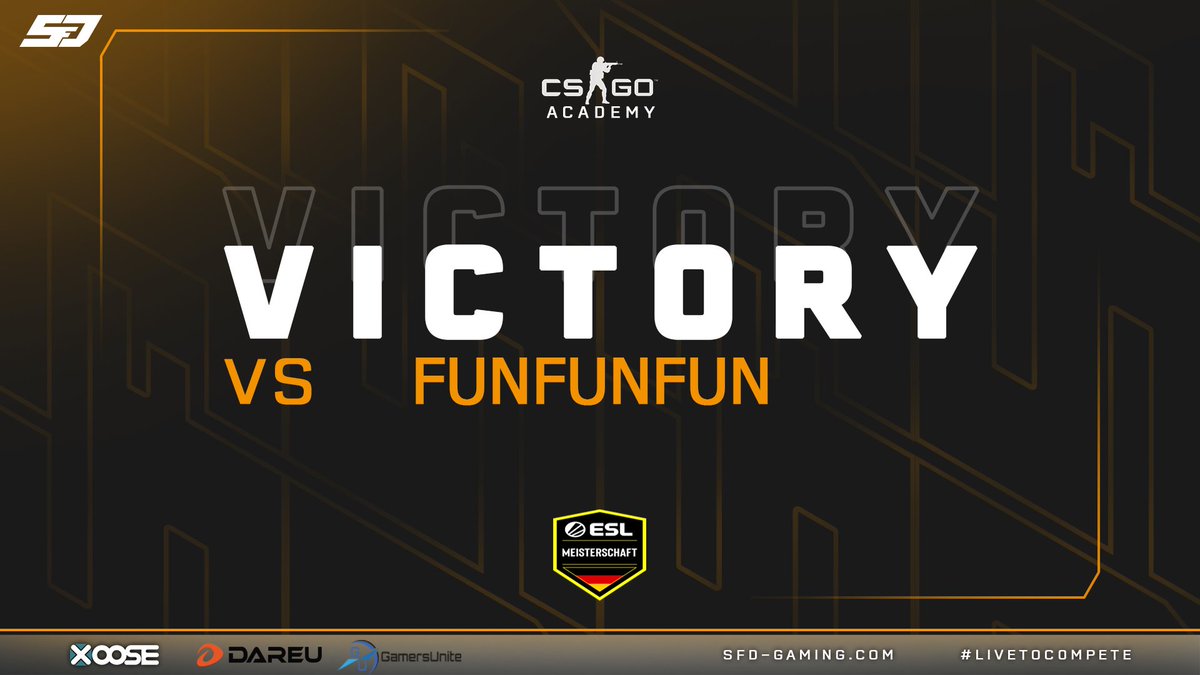 SFD-Gaming (@sfdgaming) on Twitter photo Es hat ein bisschen gedauert, aber am Ende gewinnt unser Academy-Team sein Auftaktspiel 2:0🎉👏
🗺️Overpass 16:11
🗺️Ancient 16:6
GGWP!🔥
#Esports #ESLM #CSGO Es hat ein bisschen gedauert, aber am Ende gewinnt unser Academy-Team sein Auftaktspiel 2:0🎉👏
🗺️Overpass 16:11
🗺️Ancient 16:6
GGWP!🔥
#Esports #ESLM #CSGO
