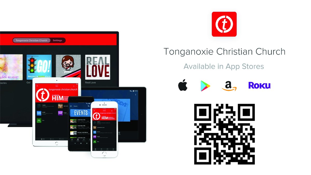 Tongiecc's tweet photo. Download the TCC mobile app for Apple, Android, Roku, and Amazon devices in your app store today! Stay up to date on events, take sermon notes, send in prayer requests, and more! https://t.co/UzTvjITxdw https://t.co/VmQIEr73x1