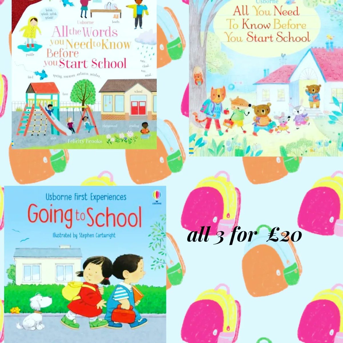 emmalouises94's tweet photo. Got a little one starting school in September? Don't worry grown ups we have you covered. these books are perfect to help your little get prepared for the start of there school journey.All  bundles made up by me and at cheaper prices.Order directly through me to get the offers. https://t.co/jO5PI3XrGK