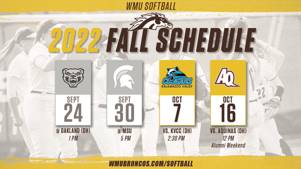 Check out our fall schedule! Come out and support your Broncos! #GoBroncos #LetsRide
wmubroncos.com/news/2022/8/17…