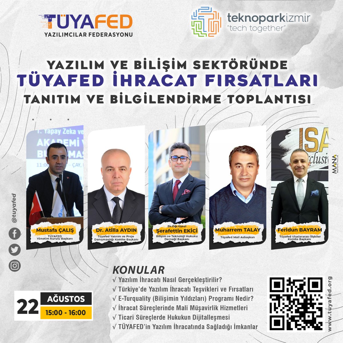 tuyafed's tweet photo. Tüyafed Yazılımcılar Federasyonu ve Teknopark İzmir işbirliği ile "Yazılım ve Bilişim Sektöründe Tüyafed İhracat Fırsatları Tanıtım ve Bilgilendirme toplantısı" webinarı gerçekleştirilecek.
#Tüyafed #ihracat #Teknopark #izmir #eturquality #Yazılım #Bilişim @Teknoparkizmir_ https://t.co/VgQ2hvGzK5