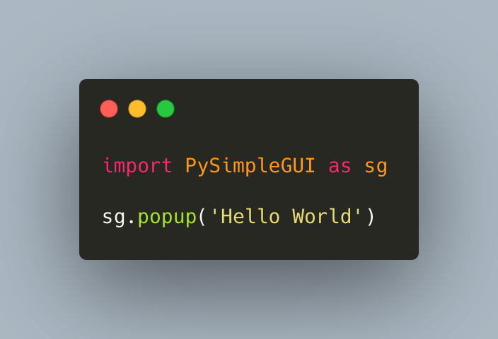 driscollis's tweet image. #PySimpleGUI is a super simple way to create cross-platform GUIs in #Python
You can create a popup dialog with TWO lines of code!