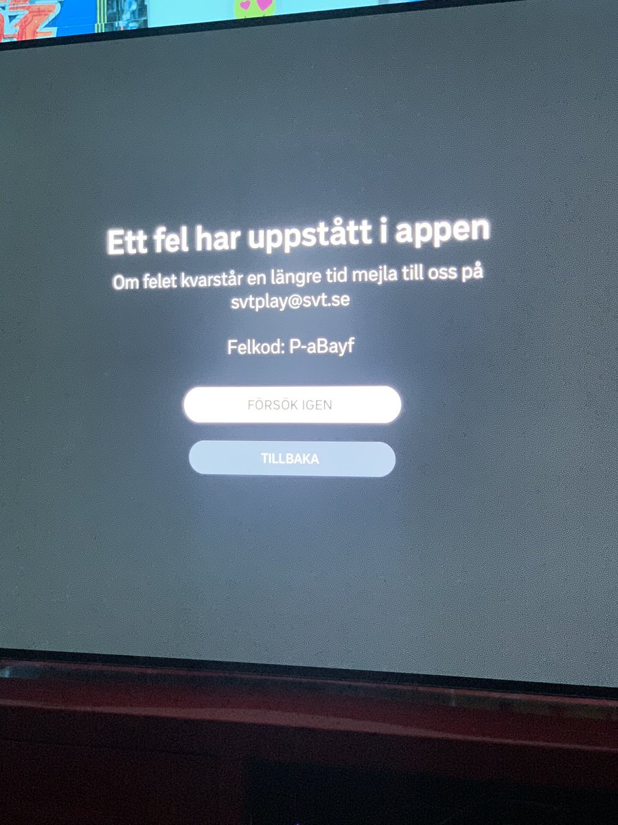 Kan inte starta korrespondenterna bakom kulisserna AppleTV ? Försökt flera gånger <a href="/svtdokumentar/">svtplay.se/dokumentar</a> <a href="/svtplay/">svtplay</a>
