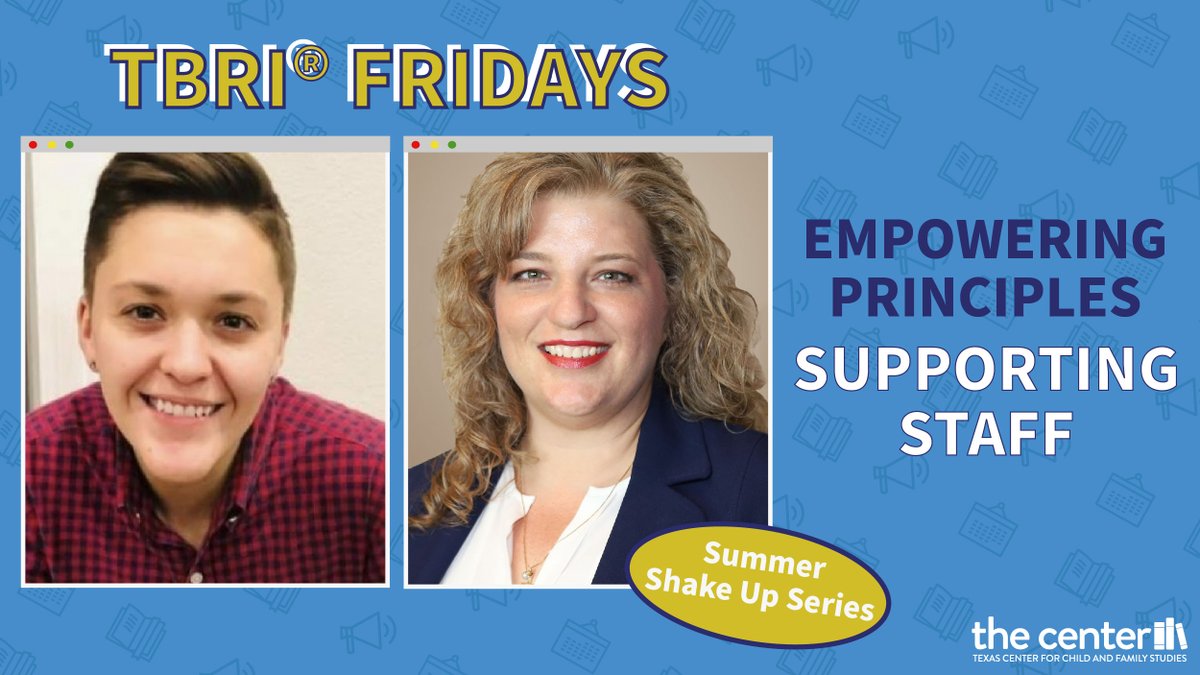 txcentercfs's tweet photo. Join us next Friday, Aug. 26 for our last TBRI Friday Summer Shake Up Series! We are SO excited to welcome Alli Waterwall from @cafortbend and Shannan Stavinoha from @ParksYouthRanch to wrap up Empowering Principles with a focus on staff. Register now: https://t.co/Di7hCmQYtw https://t.co/ibdlJnEHan