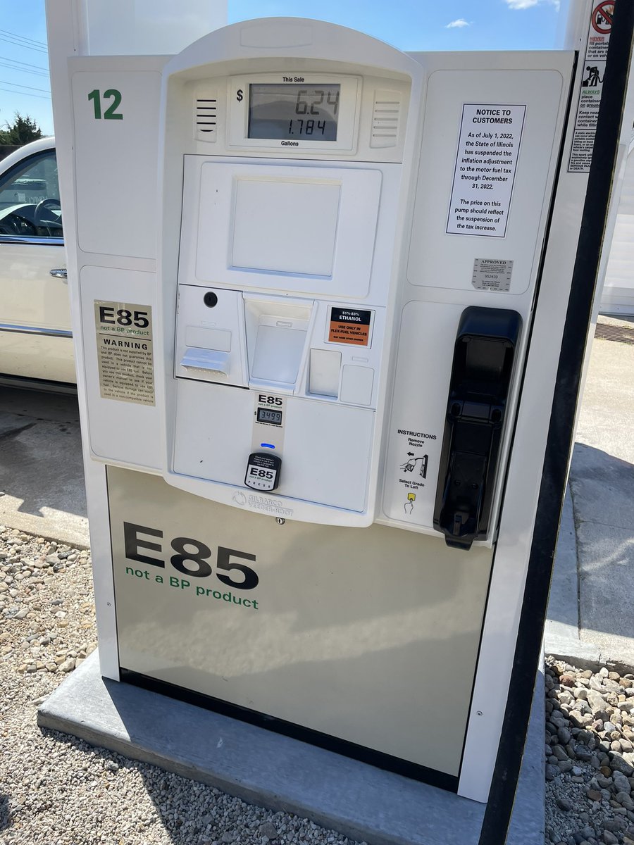 fuelinggood's tweet photo. When major oil companies say they tried E85, but it just didn’t work. Here is why. Must pay inside. Fuel is expensive. Not with other fuel. I will have to back out, can’t pull through. All these warnings. #ethanol https://t.co/NLlpsUW3hp