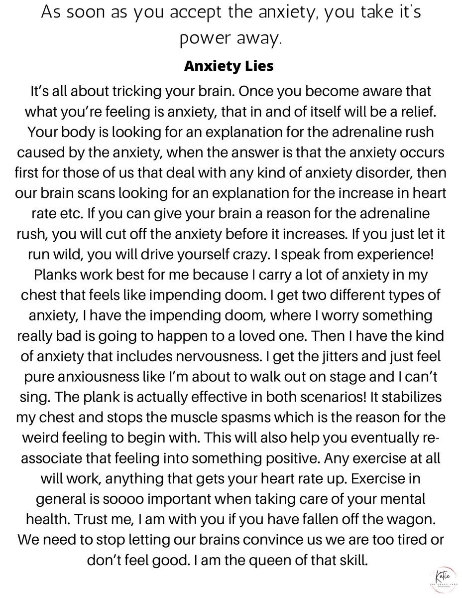 katiecrazylady's tweet photo. I wrote this hoping that my experience could let others that struggle with #mentalhealth know that they are not alone. I added a few tips I’ve learned along the way. I am still a struggling and learning everyday. #mentalillness #MentalHealthMatters #MentalHealthAwareness #anxiety https://t.co/VEEjvTsVlO