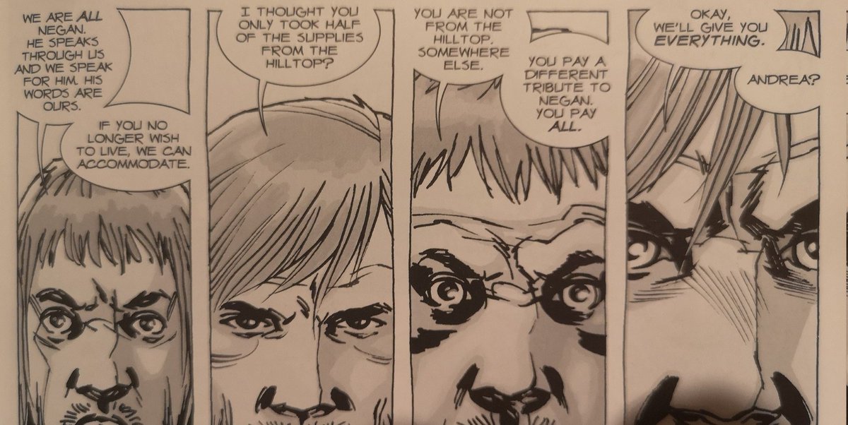 WDComicsUK's tweet photo. #TeamNegan or #TeamRick?!
#SOMETHINGTOFEAR
Thaings are heating up for Rick and the rest of Alexandria!
@TheWalkingDead @TWD_Comics @TWD_ES @The_WalkingDead @CharlieAdlard @RobertKirkman @TWDFamilyy @W4lkingUniverse @TWDBrasil @ImageComics @Skybound https://t.co/afGhZPRTMh