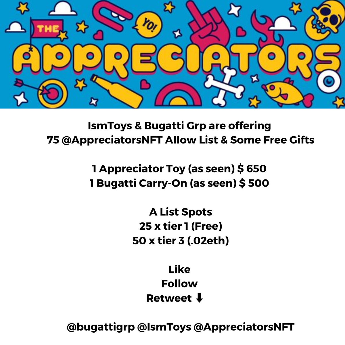 IsmToys's tweet photo. @AppreciatorsNFT @bugattigrp @IsmToys 🤝🧵 https://t.co/i2xHl53o9l