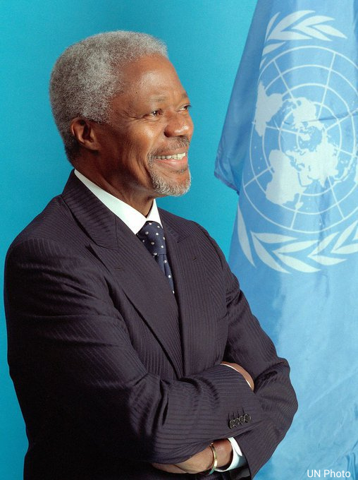 UN's tweet photo. Thursday marks four years since the passing of former UN Secretary-General Kofi Annan, who has been regarded by so many as a guiding force for good.

Today and every day, we remember him. 
https://t.co/kLQ9Ameecz https://t.co/Fy6cdaDjlT