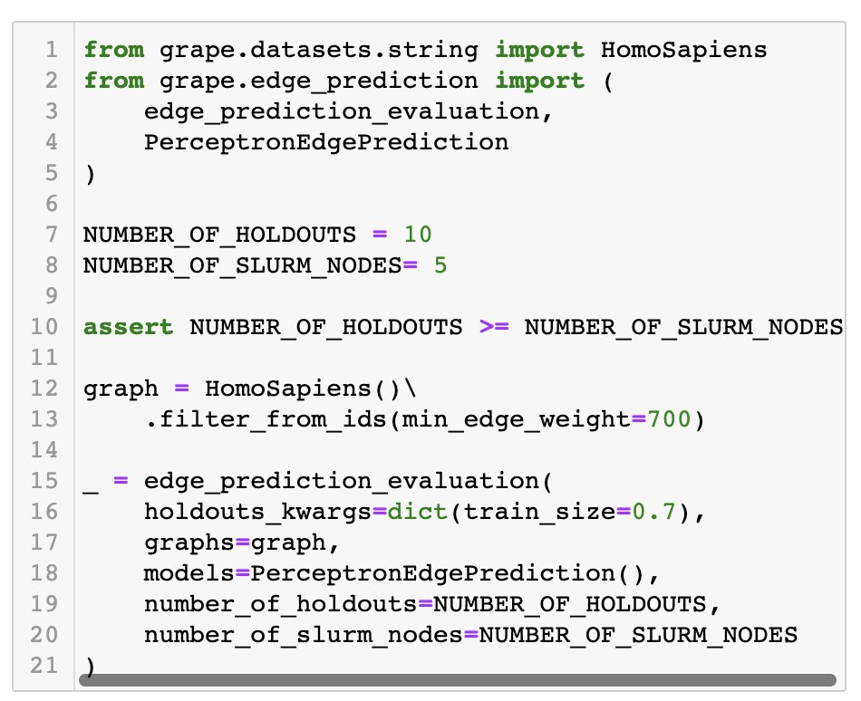 GRAPE (@grapelib) on Twitter photo Introducing #slurm across 🍇 #GraphML evaluation pipelines to make 🧪 happen faster!
We thank <a href="/pnrobins/">Peter Robinson</a> & <a href="/lnrekerle/">Lauren Rekerle</a> for testing it on <a href="/jacksonlab/">The Jackson Laboratory</a>'s #HPC! ❤️
💻:github.com/AnacletoLAB/gr… Introducing #slurm across 🍇 #GraphML evaluation pipelines to make 🧪 happen faster!
We thank <a href="/pnrobins/">Peter Robinson</a> & <a href="/lnrekerle/">Lauren Rekerle</a> for testing it on <a href="/jacksonlab/">The Jackson Laboratory</a>'s #HPC! ❤️
💻:github.com/AnacletoLAB/gr…