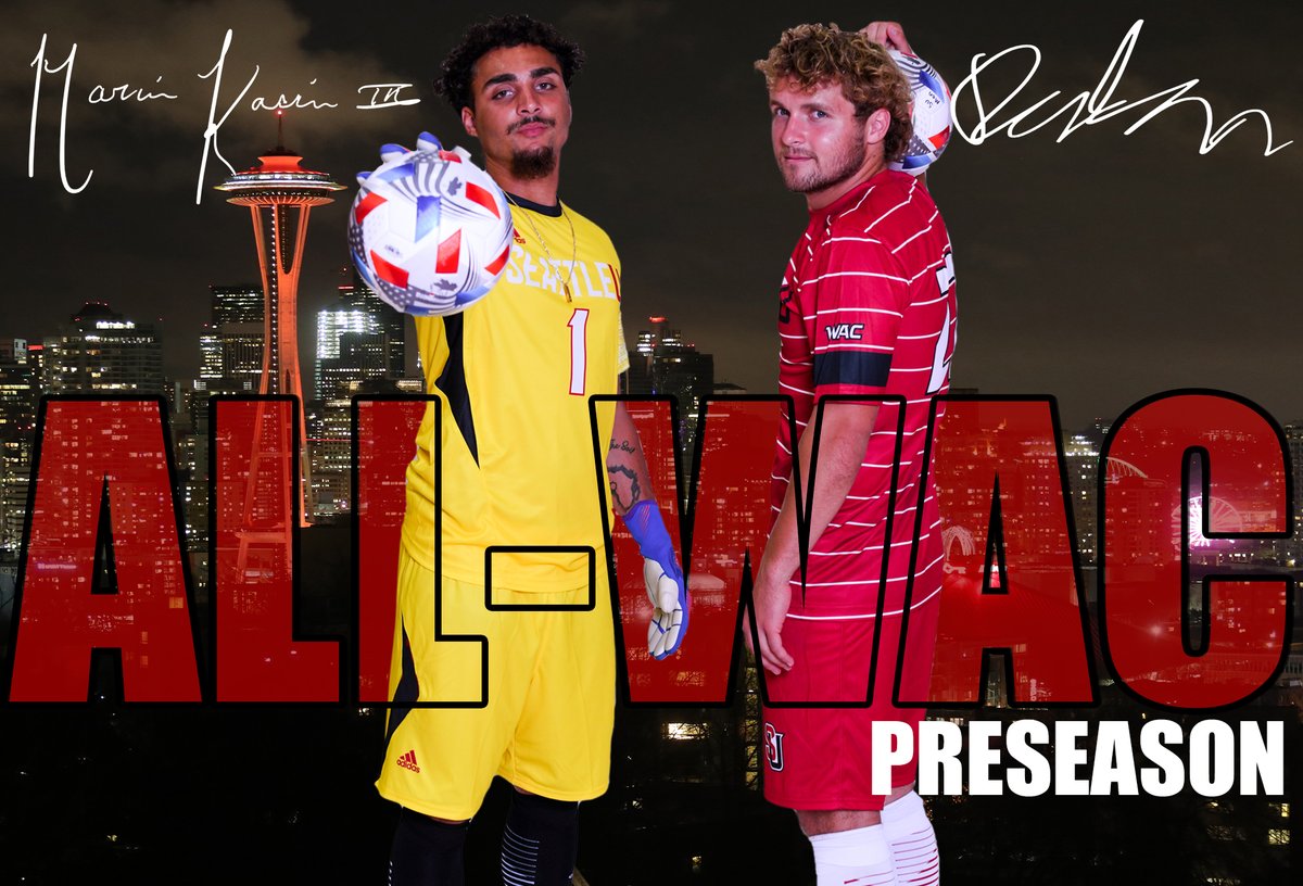 SeattleUMSoccer's tweet photo. We sit atop the preseason coaches' poll in the @WACsports. Akili Kasim and Declan McGlynn have been named to the preseason All-WAC team. 

Full Release: https://t.co/6bPuGw2yFK https://t.co/z5npG4ThhJ